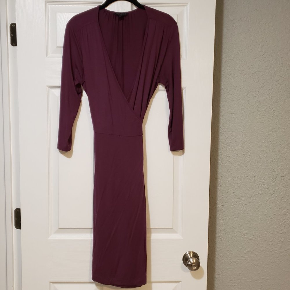 Banana Republic Purple Wrap Dress Small S